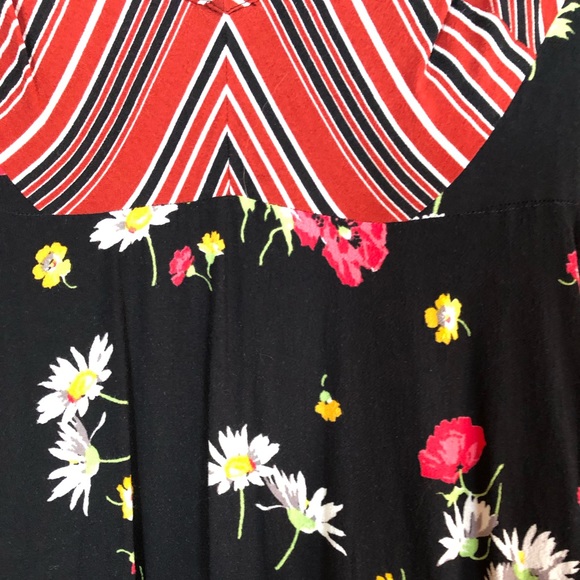 FREE PEOPLE FLOWERED MINI DRESS size 6 - SO CUTE!! - Picture 5 of 8